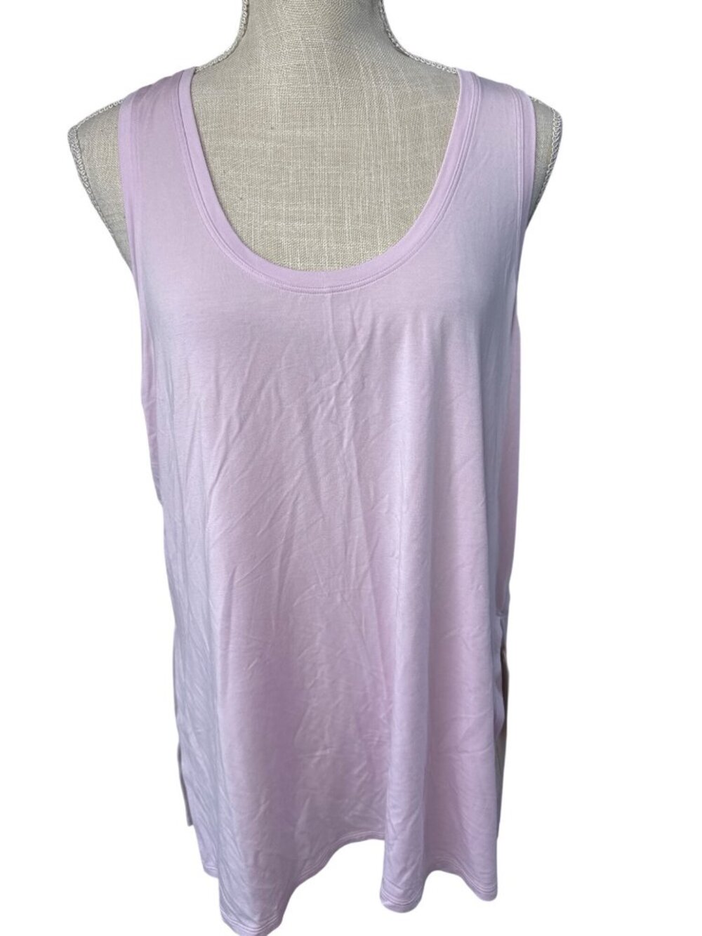 Lululemon SilkAppeal Side-Slit Tank Top XL Light Pink